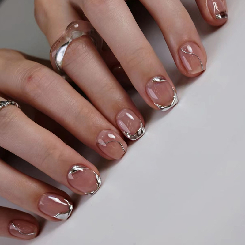 Nail Art Overlay - Korte nepnagels voor dames en meisjes,