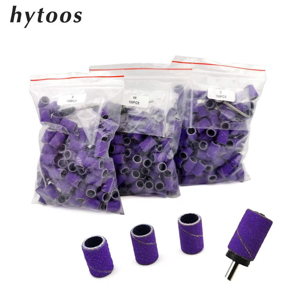 Nail Art Violet - Hytoos 100 Stks/zak Paarse Schuurbanden Zonder