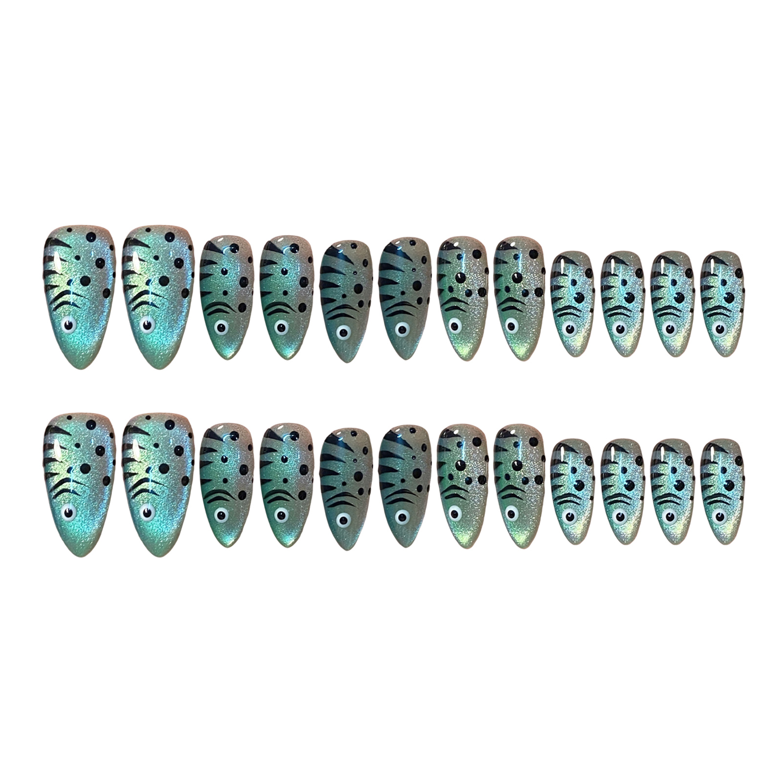 Nail Art Full Cat Eye - 24 stuks Cat Eyes Press On