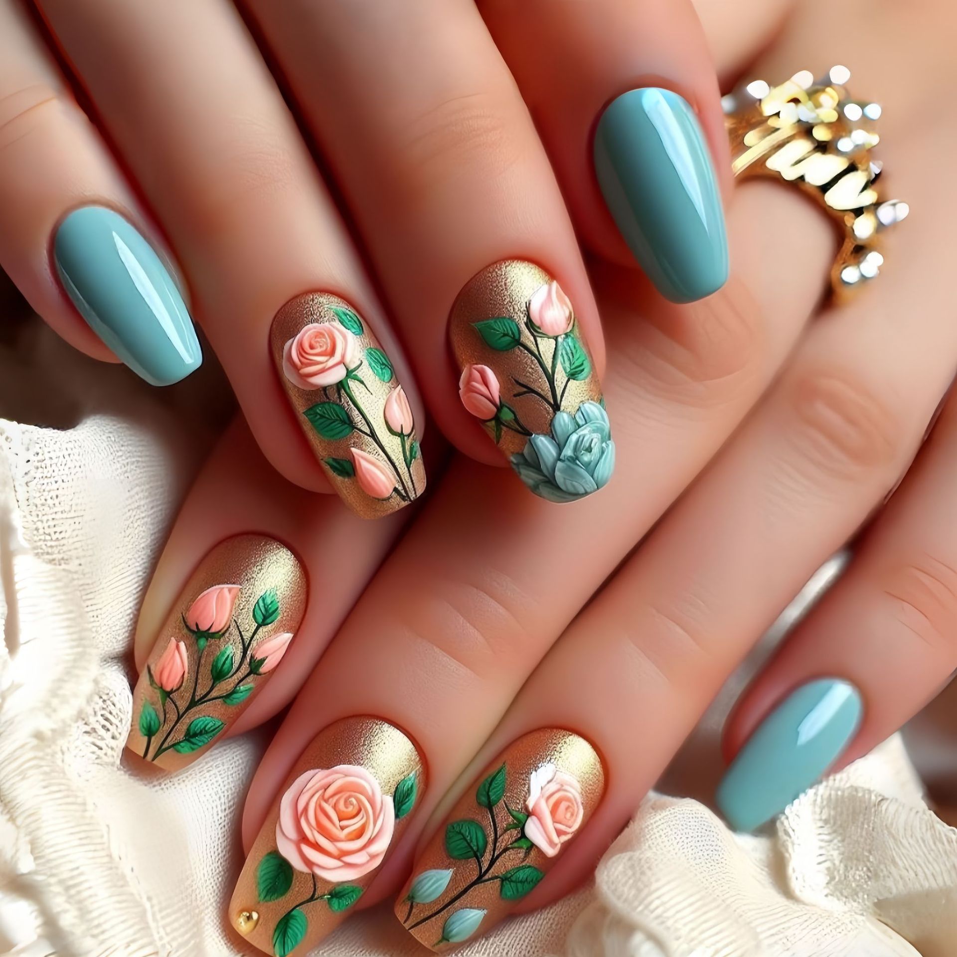 Press On Nail Set - Medium nepnagels voor dames meisjes gradiënt