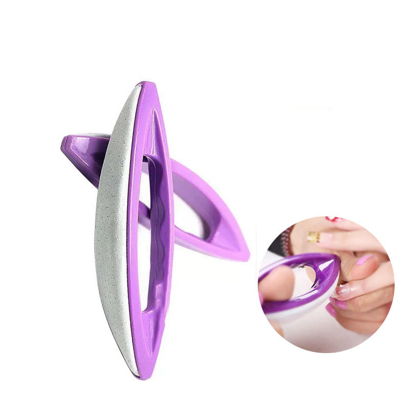 Nail Art Violet - Top Nagelpoetsborstel van paarse schapenvacht, nagelvijl,