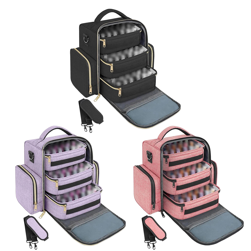Nail Art Violet - Nagellakorganizer Make-up organizer Zwart paars roze
