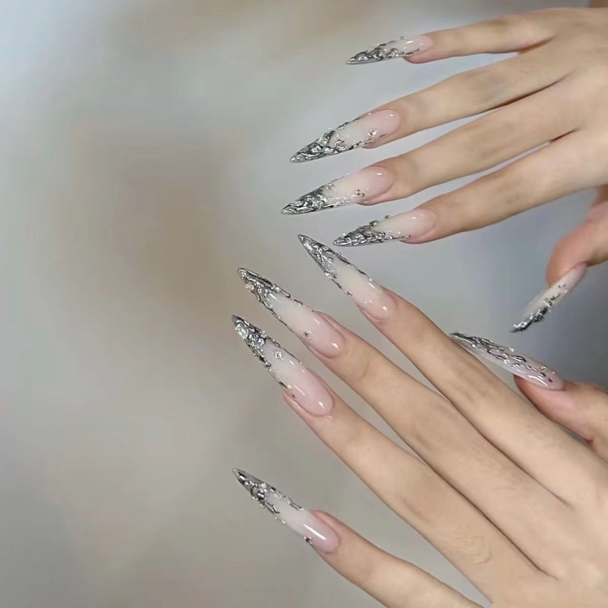 Yk2 Wit verloop verguld en dia - Press On Nail Set recensie en prijs