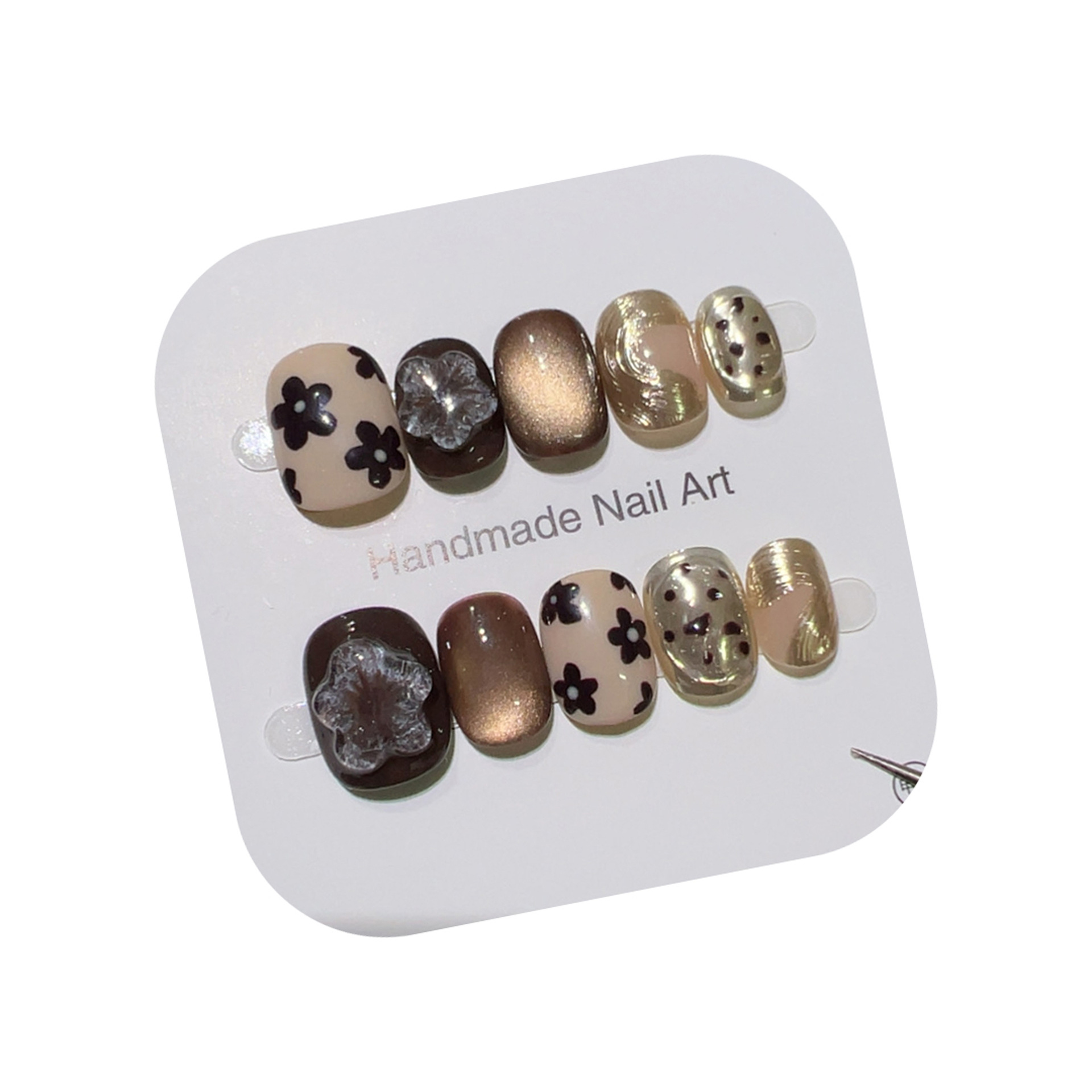 10 stuks handgemaakte korte dr - Nail Art Full Cat Eye recensie en prijs