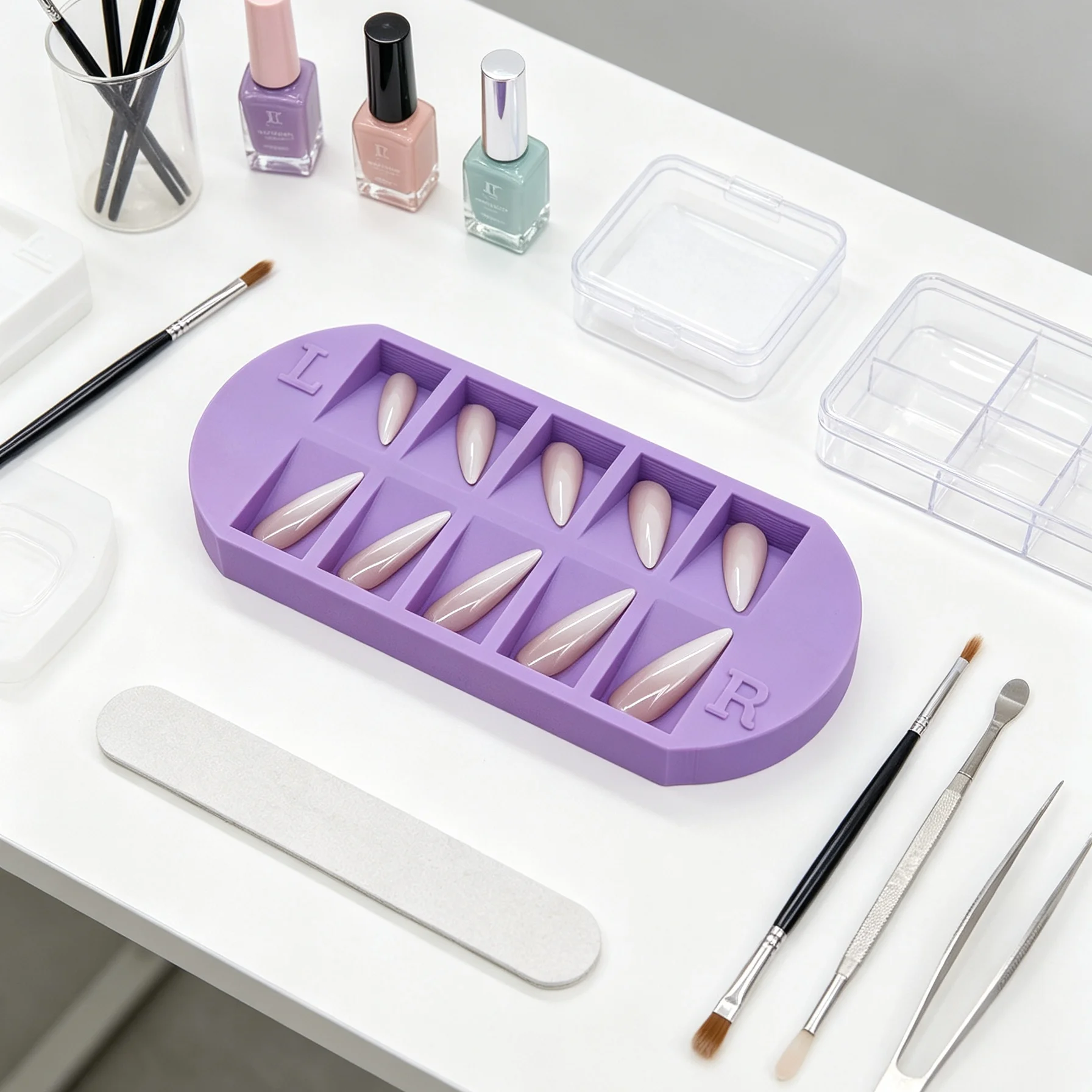 8-vakjes nageltip opbergbak me - Nail Art Overlay recensie en prijs
