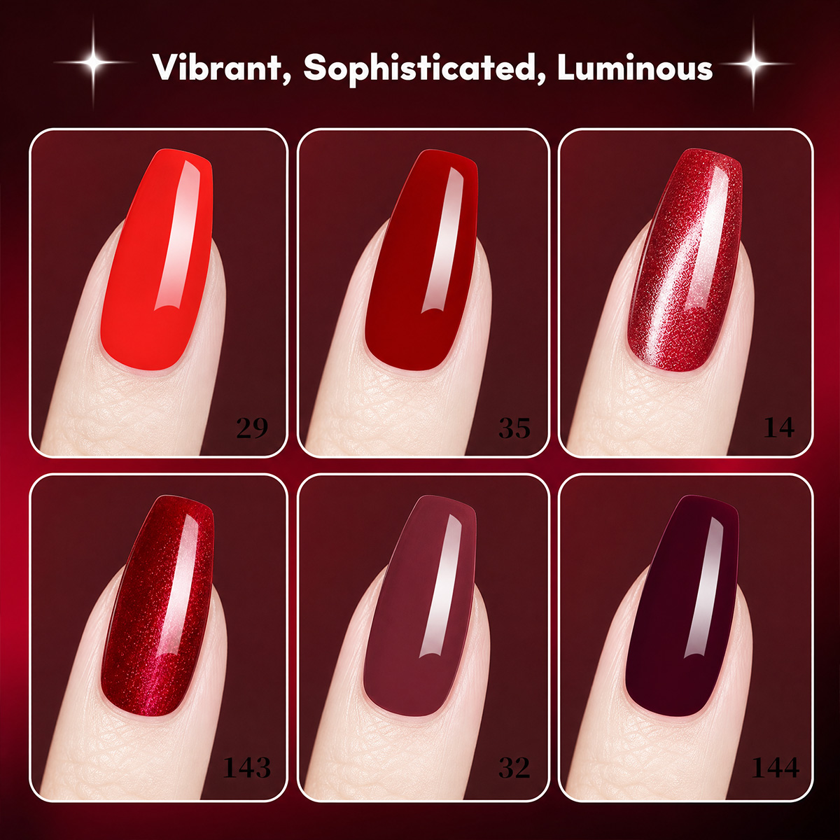 7-delige wijnrode en bordeauxr - Nail Art Red Wine Cat Eye recensie en prijs