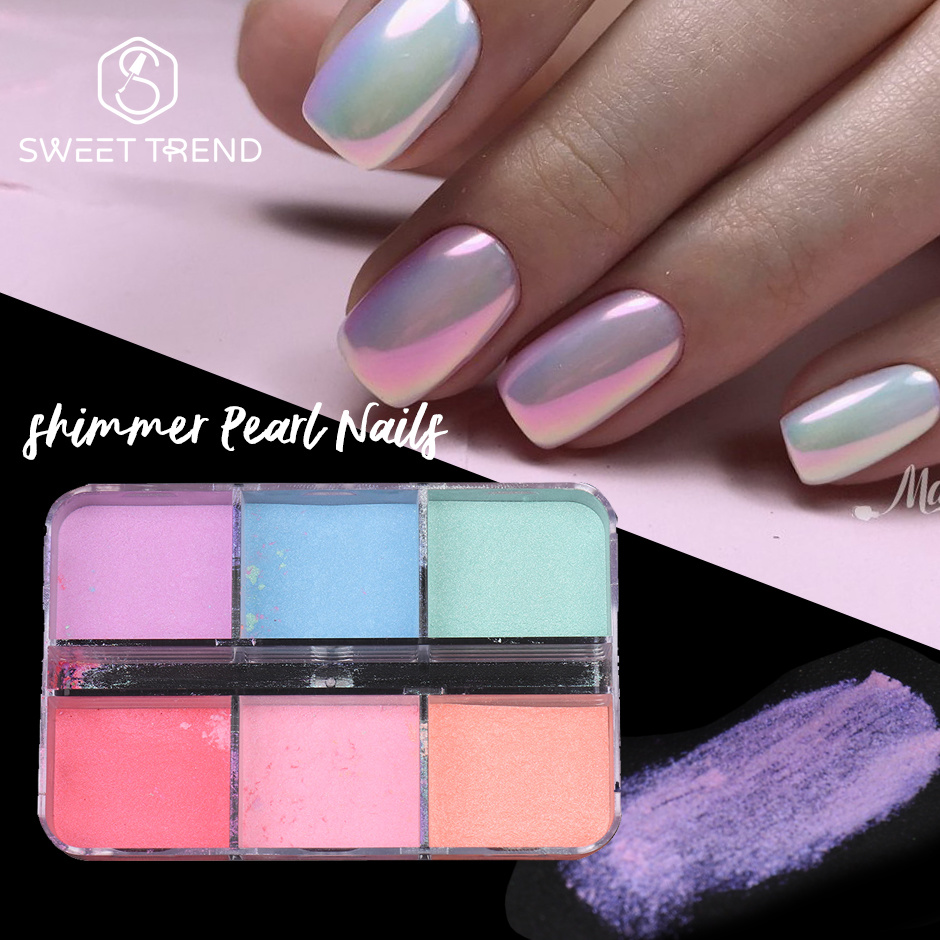 6 Grids Spiegel Parel Nagelpoe - Nail Art Ombre Glitter recensie en prijs