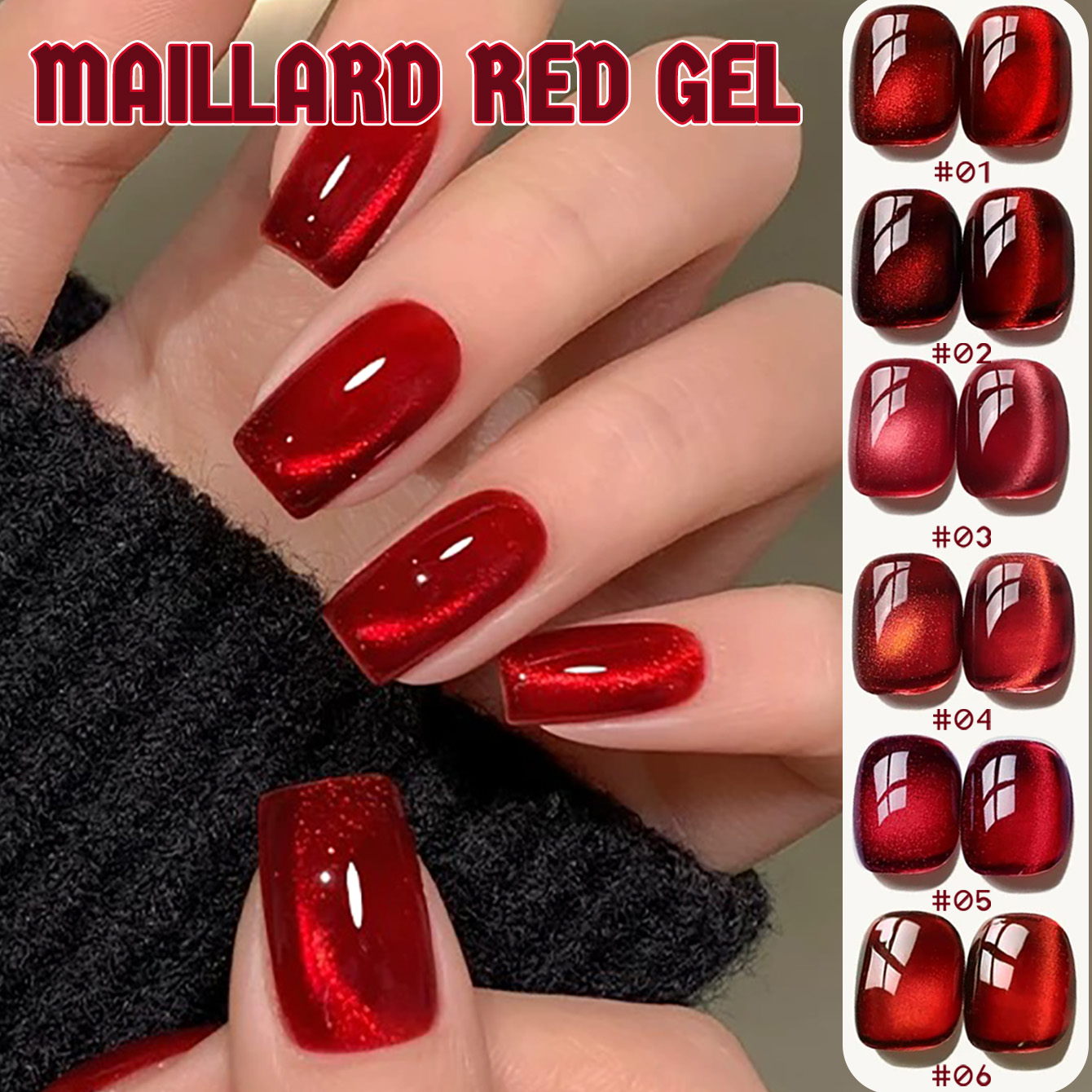 1 stuks TC Whitening Rode Tran - Nail Art Red Wine Cat Eye recensie en prijs