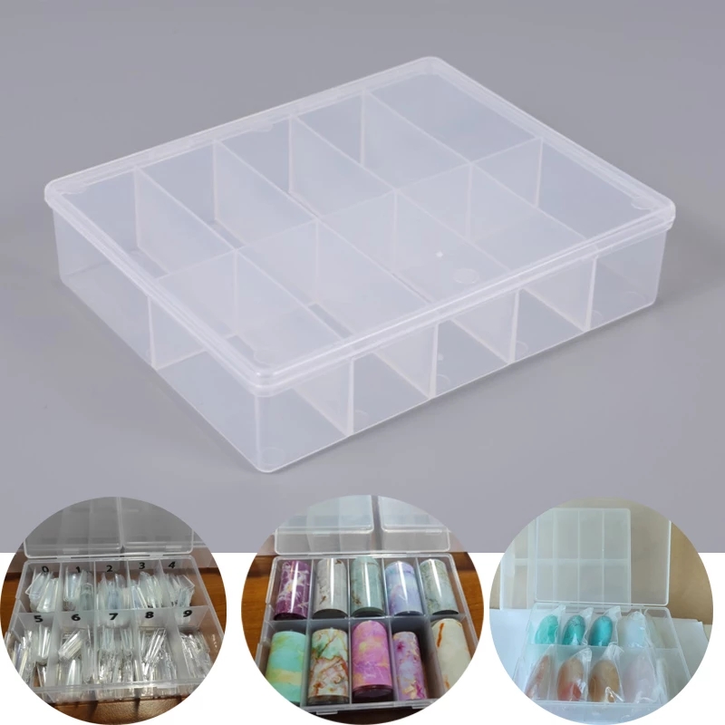 10 Grids Lege Clear Opbergdoos - Nail Art Overlay recensie en prijs