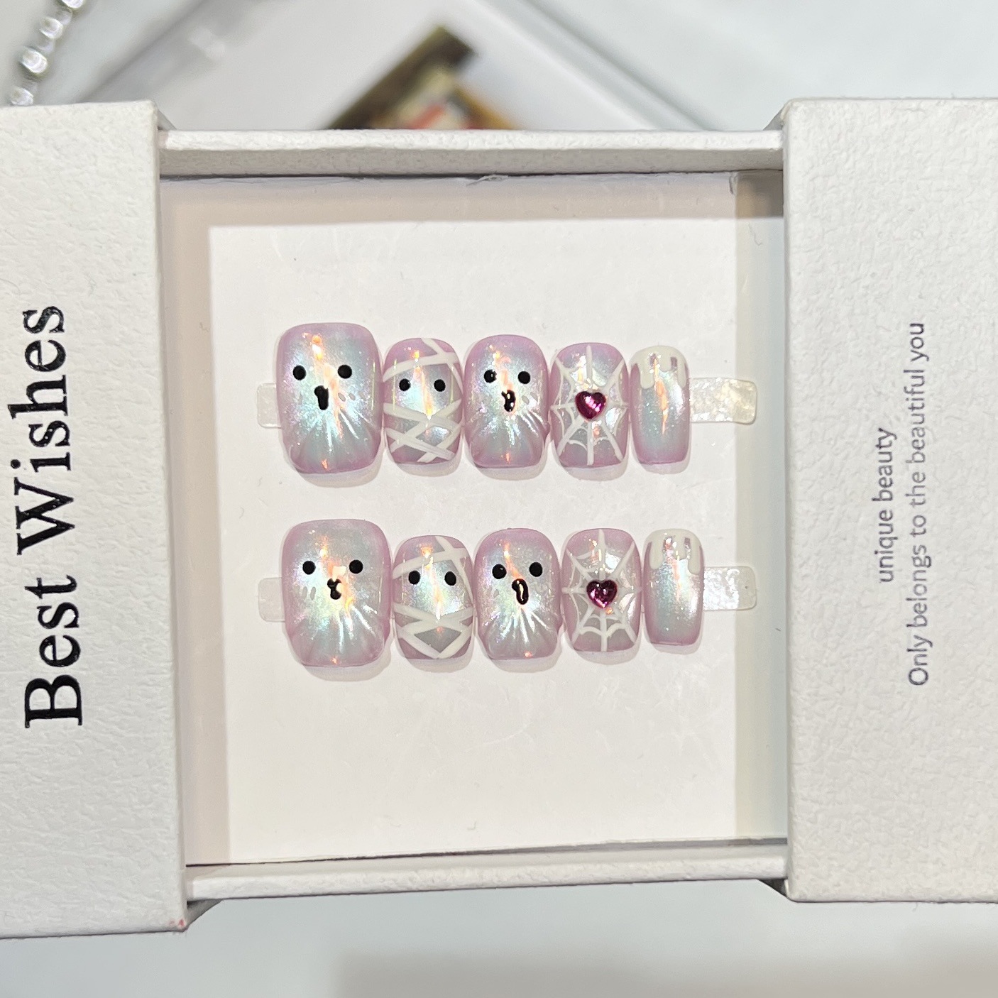 10 stuks handgemaakte korte dr - Nail Art Full Cat Eye recensie en prijs