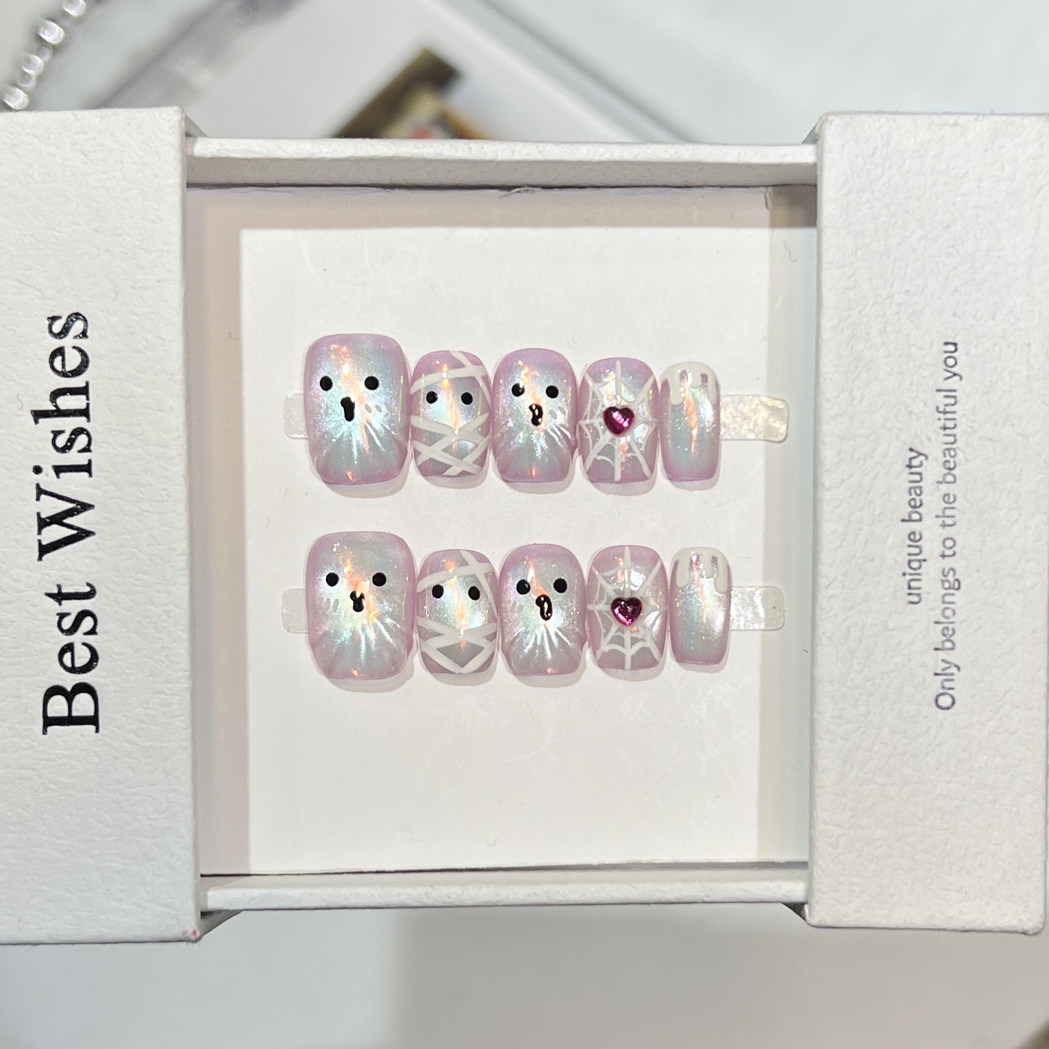 10 stuks handgemaakte korte dr - Nail Art Full Cat Eye recensie en prijs
