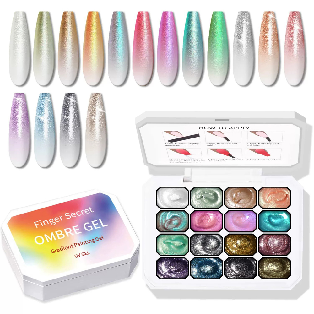9-24 Kleuren Solid Cream Ombre - Nail Art Ombre Glitter recensie en prijs