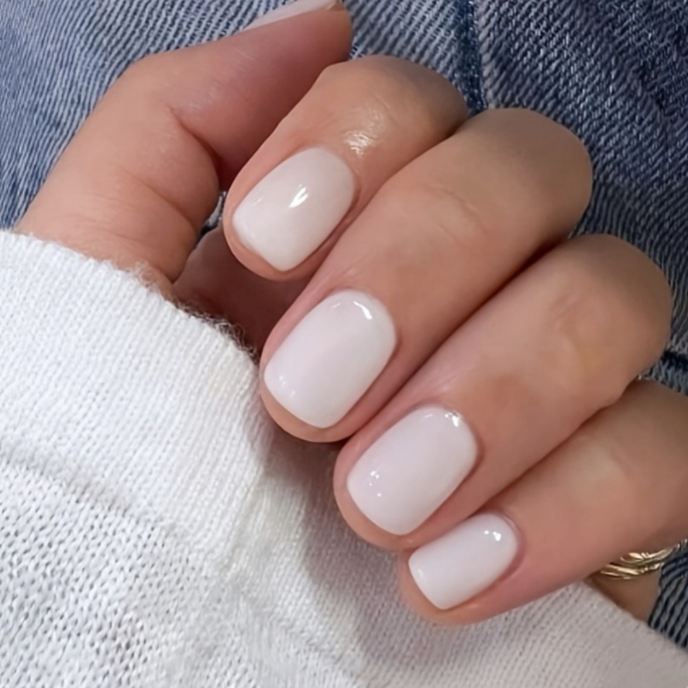 24 stuks melkachtig witte opdr - Press On Nail Set recensie en prijs